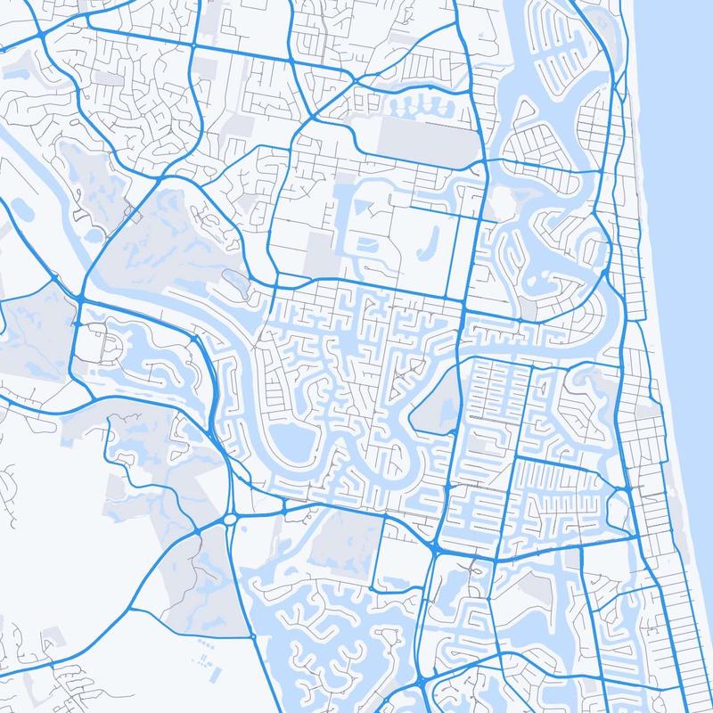 Map of Gold Coast